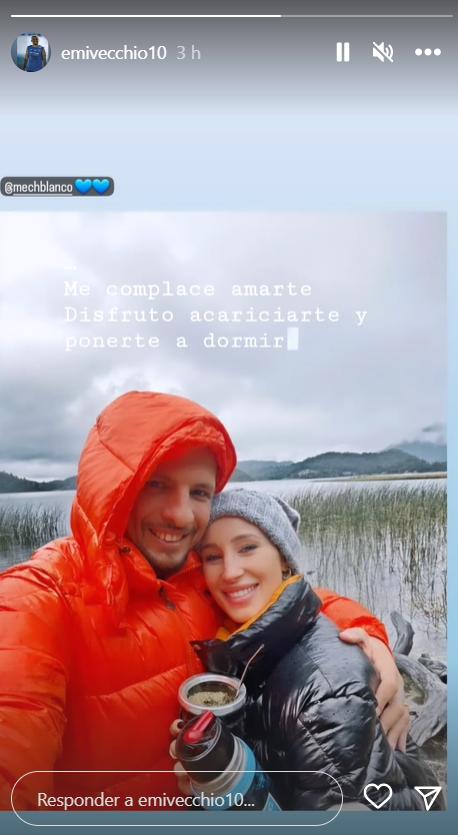 Emiliano Vecchio confirma su relación con Mercedes Blanco. Captura: emivecchio10.