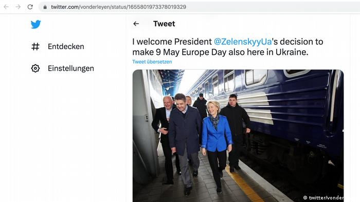 Presidenta de la Comisión Europea, de visita en Kiev por el "Día de Europa"