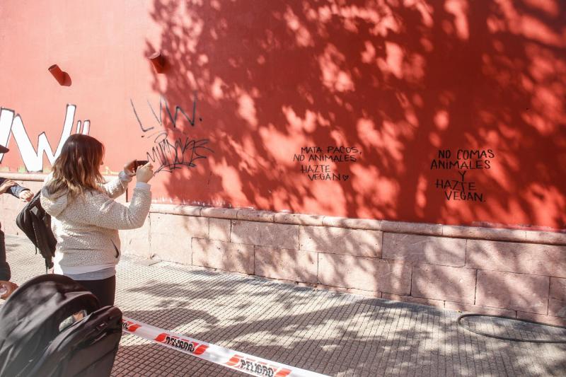 Agencia Uno - Imagen que muestra los rayados de la Iglesia San Francisco