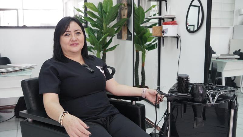 Emprendedora beneficiada con la capacitación