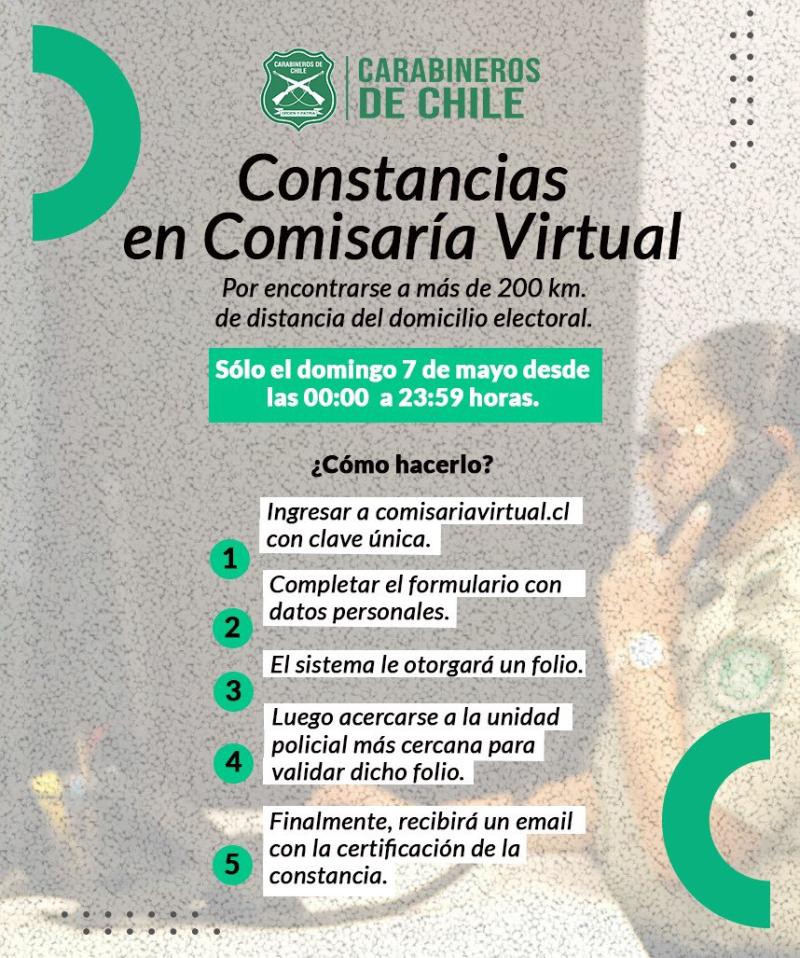 Carabineros de Chile - Cómo excusarse de votar en Comisaría Virtual