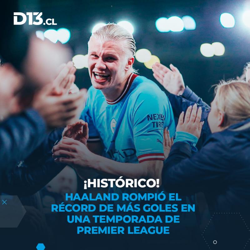 Erling Haaland sigue rompiendo récords con la camiseta de Manchester City. / Foto: D13