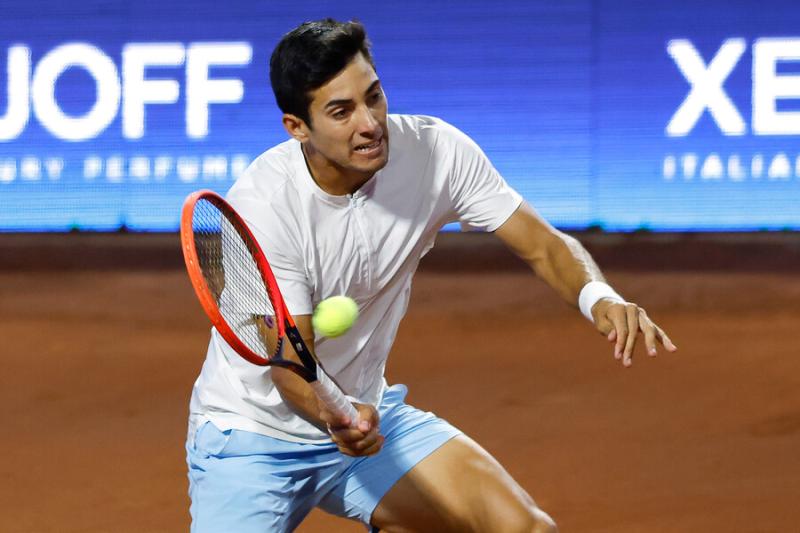 Cristian Garín fue eliminado del Masters 1000 de Roma. Imagen: Photosport.