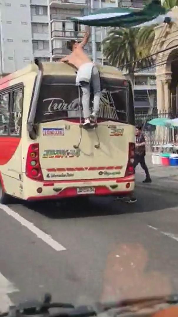 Hinchas de Santiago Wanderers fueron denunciados en redes sociales. Imagen: Pantallazo.