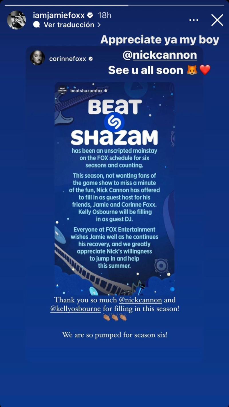Instagram - Caputa del Instagram de Jamie Foxx