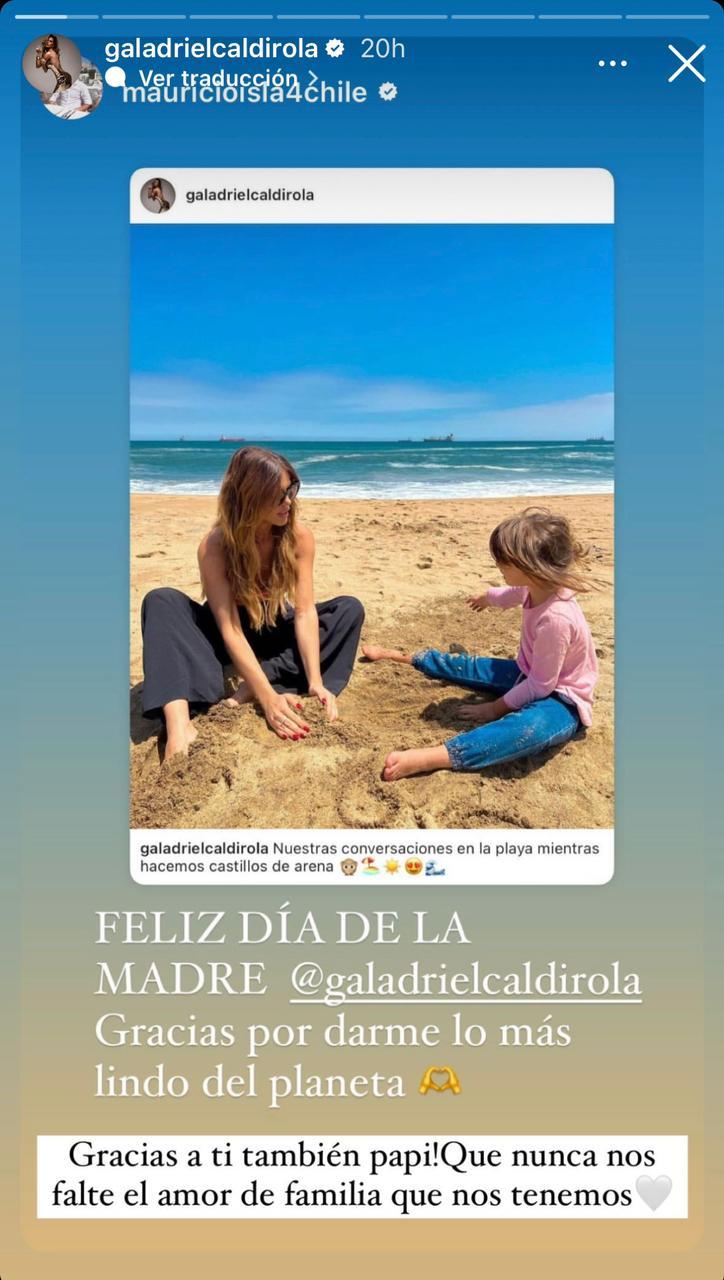 Instagram - Respuesta de Gala Caldirola a saludo de Mauricio Isla