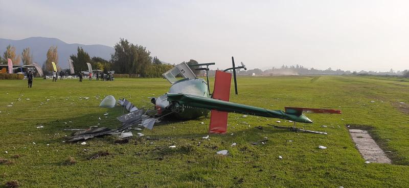 T13 - Helicóptero capota en Melipilla