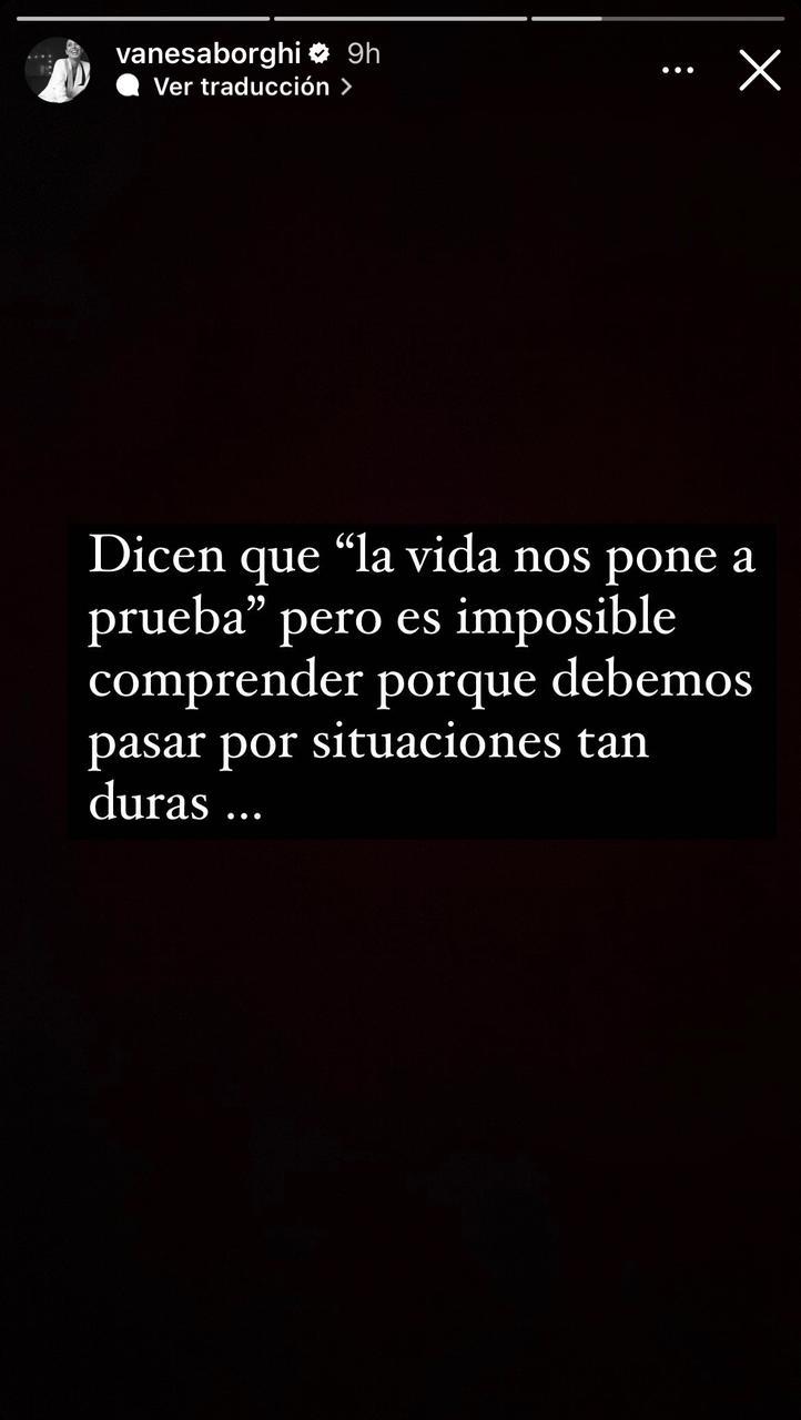 Instagram - Mensaje de Vanesa Borghi