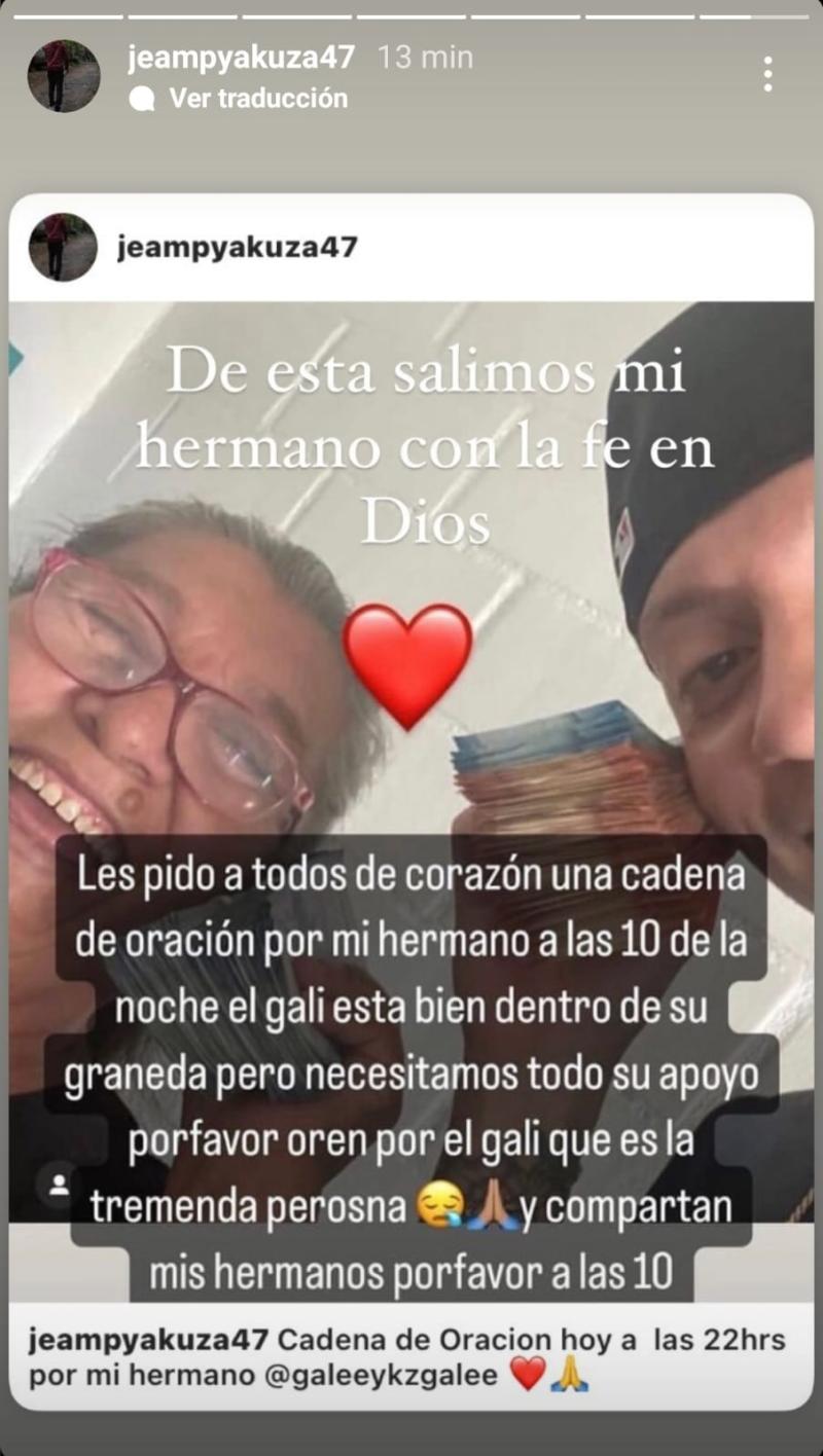 Instagram - Captura de storie de Jeampy.