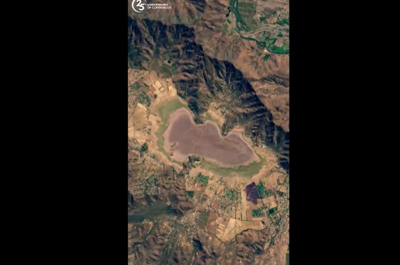 Copernicus - Laguna de Aculeo en marzo de 2023