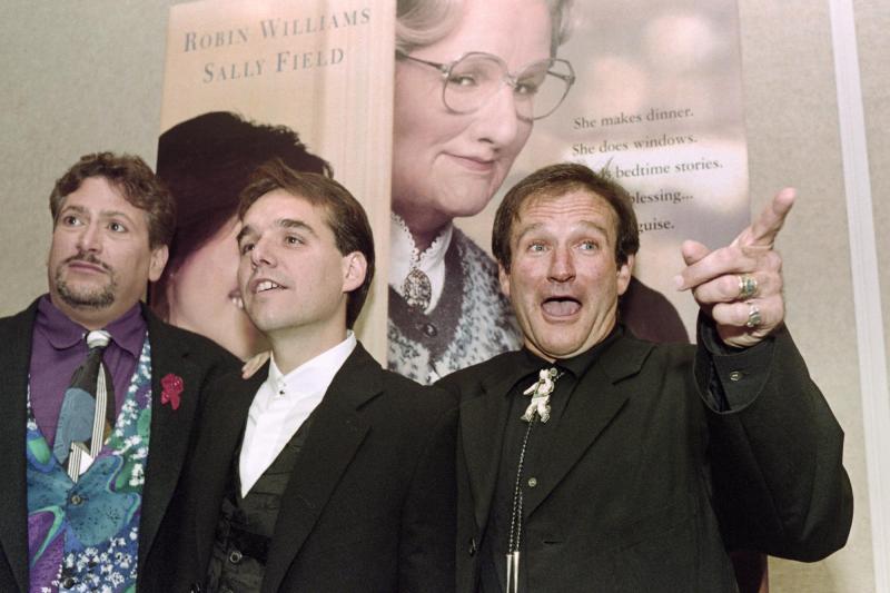 Robin Williams en la promoción de "Papá por siempre"