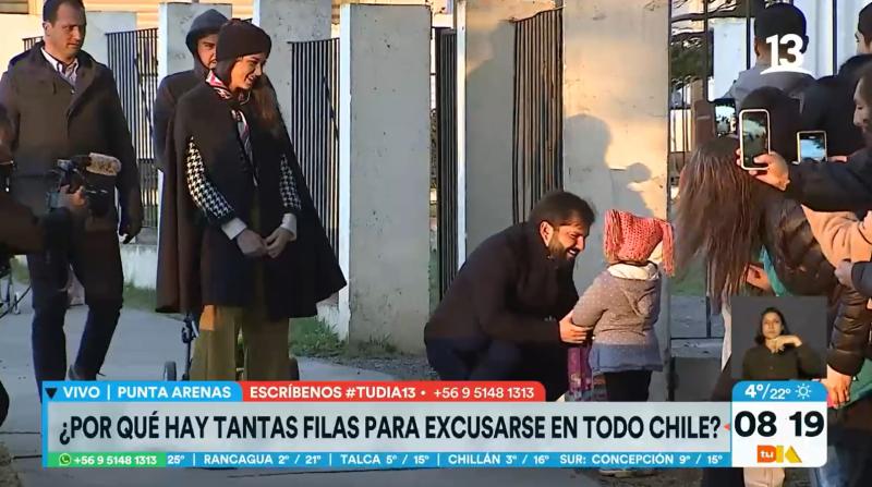 Presidente Boric llegó a votar a Punta Arenas