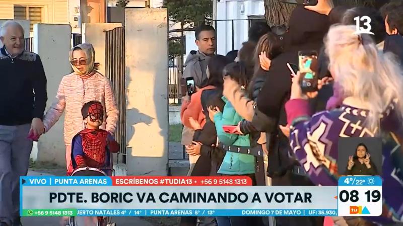 Presidente Boric llegó a votar a Punta Arenas