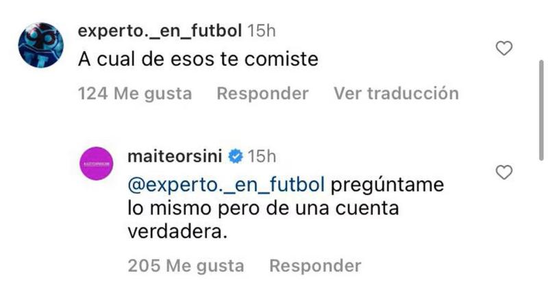 Maite Orsini en Instagram