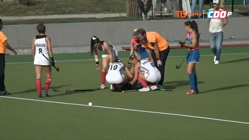 La semifinal del hockey césped femenino tuvo que ser detenida - Captura