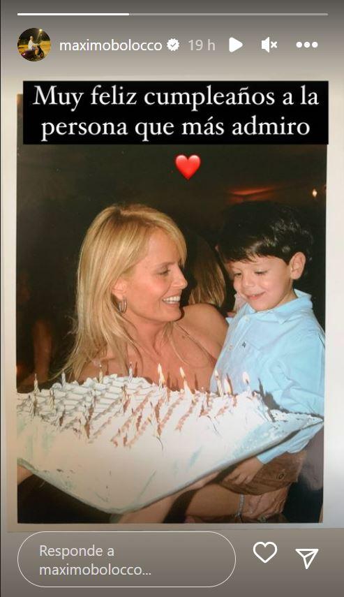 Máximo Menem saluda a Cecilia Bolocco