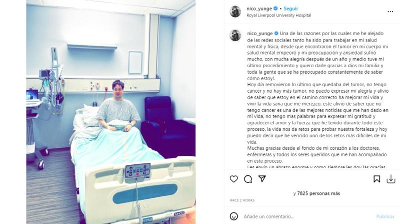 Instagram - Nicolás Yunge entrega importante noticia