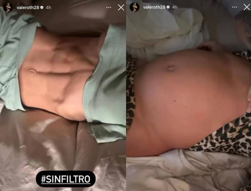 Instagram (@valeroth28) - Foto de Valentina Roth con el antes y después de su cuerpo