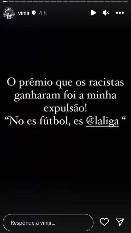 Vinicius Jr. a través de Instagram.