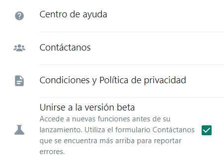 WhatsApp Web, modo beta