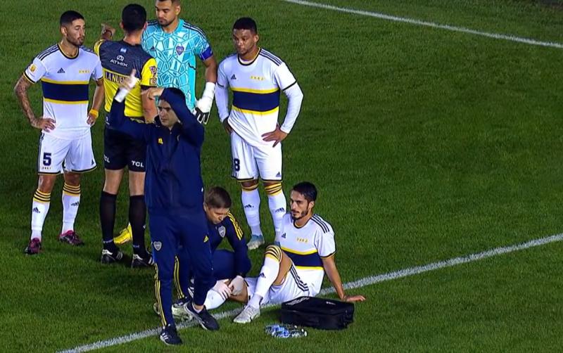 Boca podría perder a Nicolás Figal para el duelo ante Colo Colo. Crédito: Captura.
