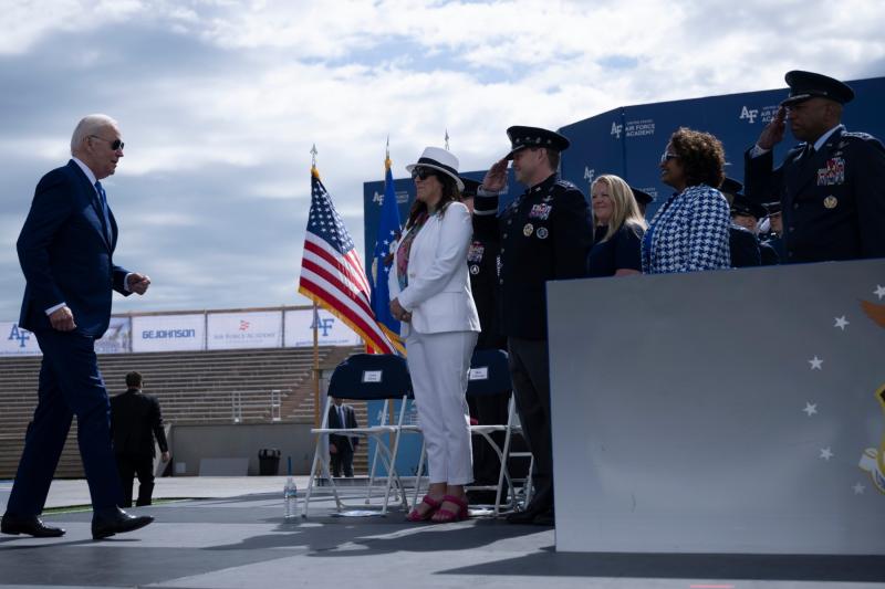 AFP - Joe Biden en acto de la Fuerza Aérea