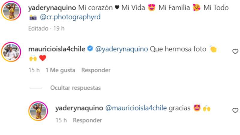 Mauricio Isla y Yaderyn Aquino, Instagram.