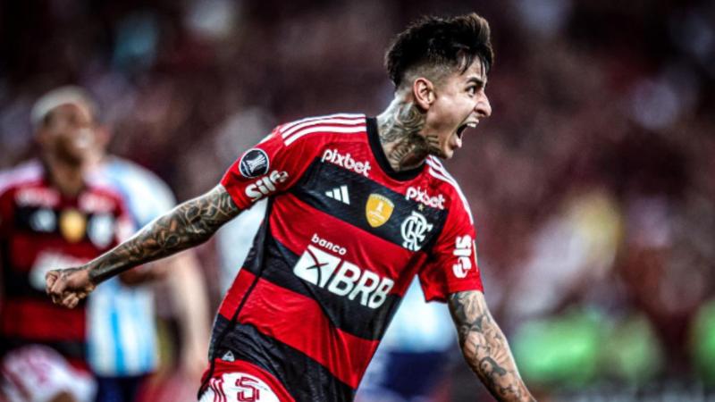 Erick Pulgar anotó su segundo gol con la camiseta de Flamengo durante la temporada. / Foto: @epulgar