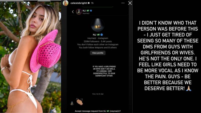 Celeste Bright dejó en evidencia nueva infidelidad de Neymar.