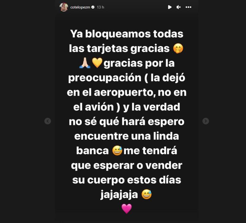 María José López se burló de Luis Jiménez en redes sociales. Imagen: Instagram.