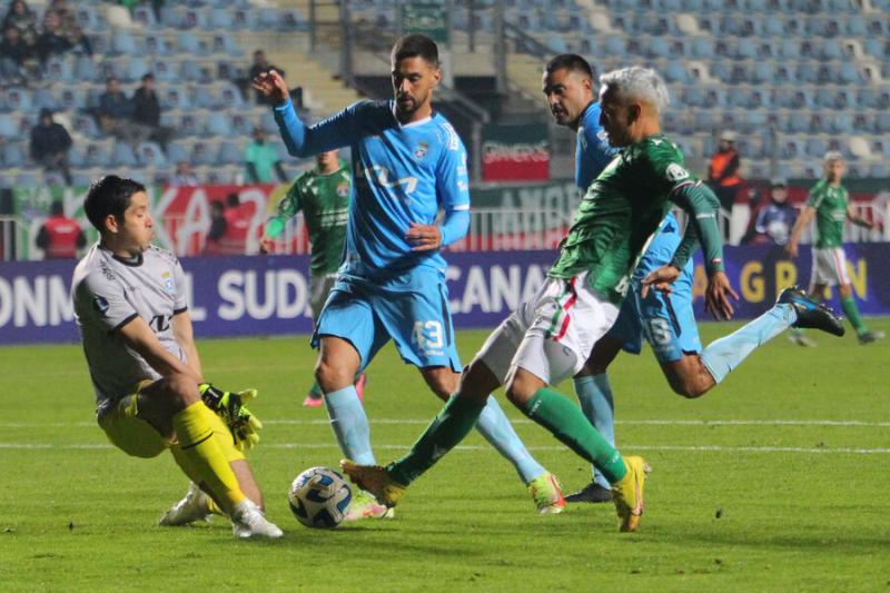 Audax Italiano visita a Blooming por la jornada 5 de la Copa Sudamericana 2023. Crédito: Photosport.