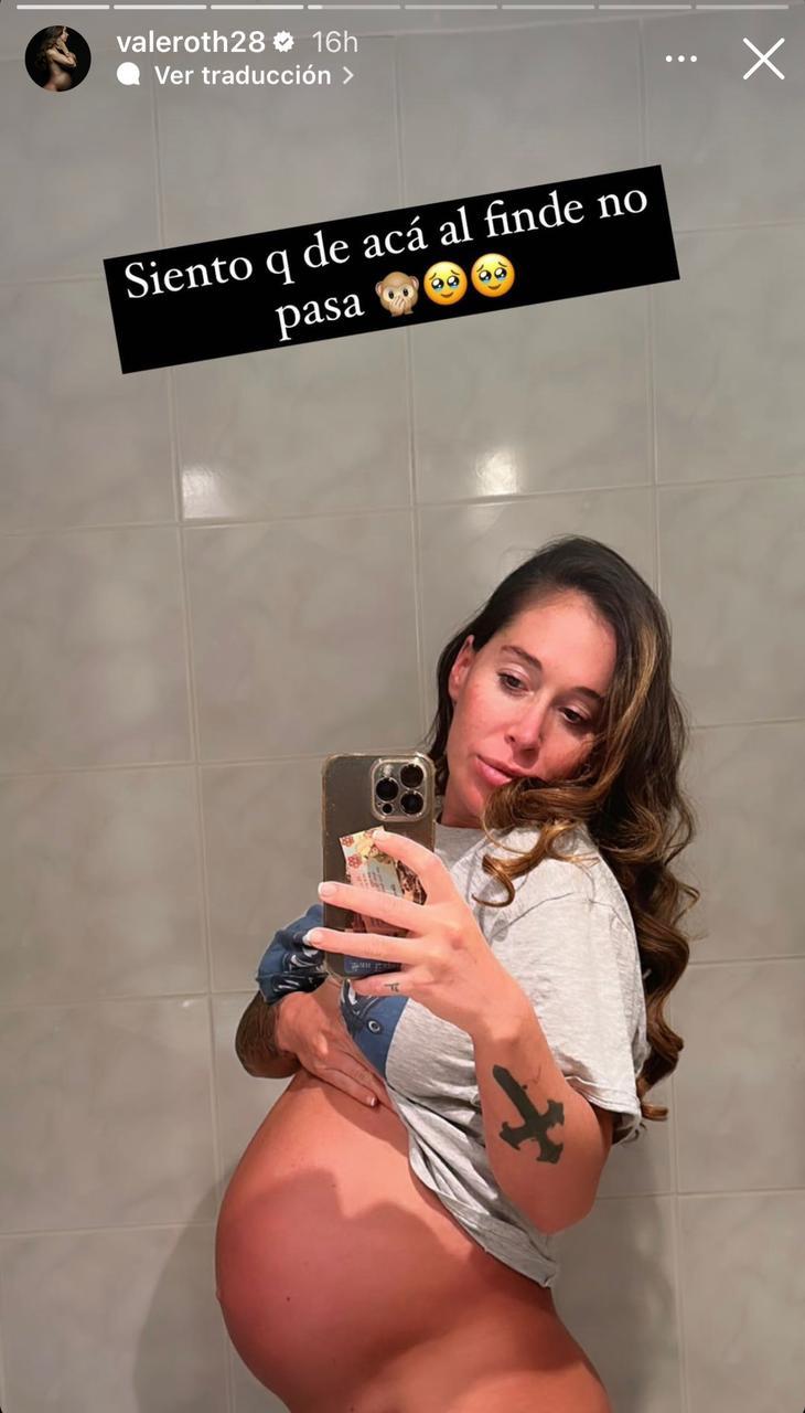 Instagram (@valeroth28) - Foto de Valentina Roth con 39 semanas de embarazo