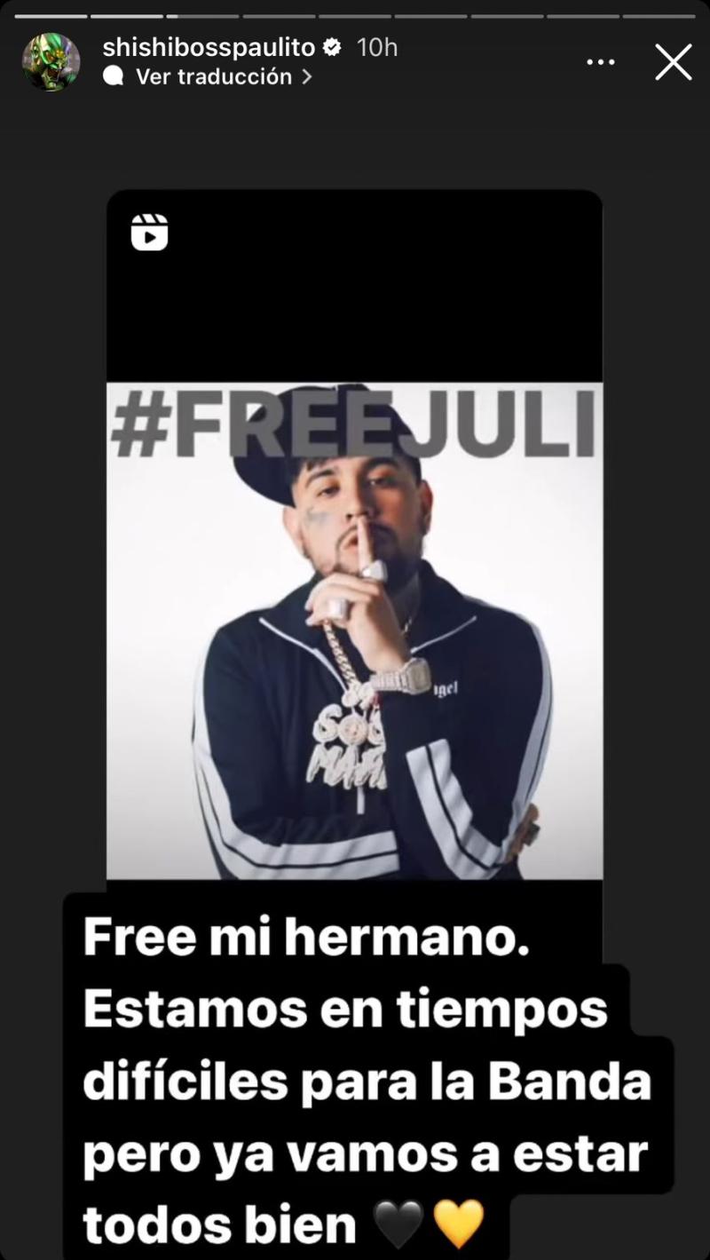 Instagram (@shishibosspaulito) - Pablo Chill-E defiende a Julianno Sosa