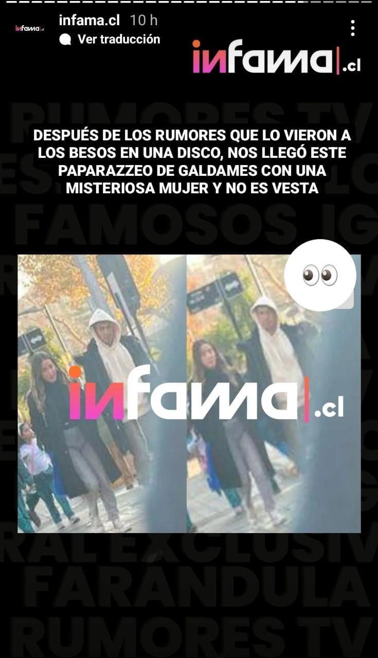 Pablo Galdames en compañía de otra joven - Infama.cl