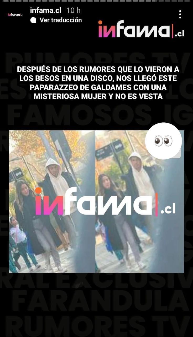 Pablo Galdames fue visto junto a otra mujer durante estos días. (Infama)