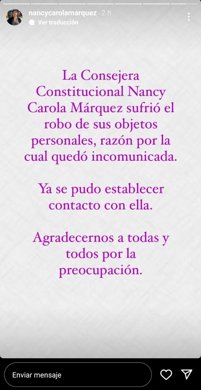 Instagram @nancycarolamarquez