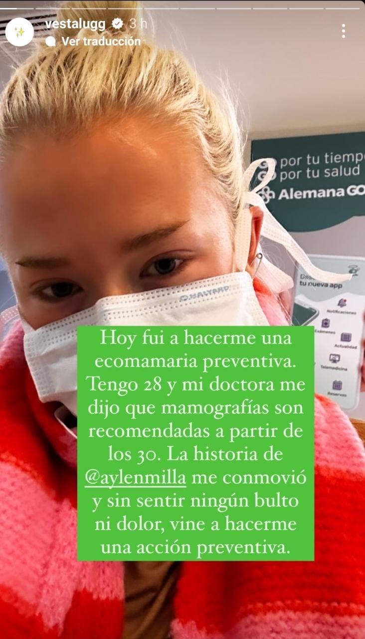 Vesta Lugg se hizo un examen ecomamario - Instagram