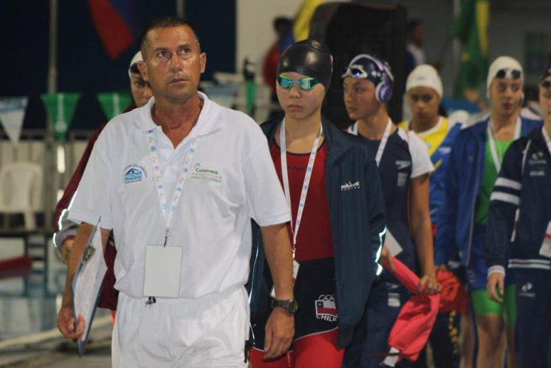 Key Matsubara en una competencia internacional representando a Chile (Cedida)