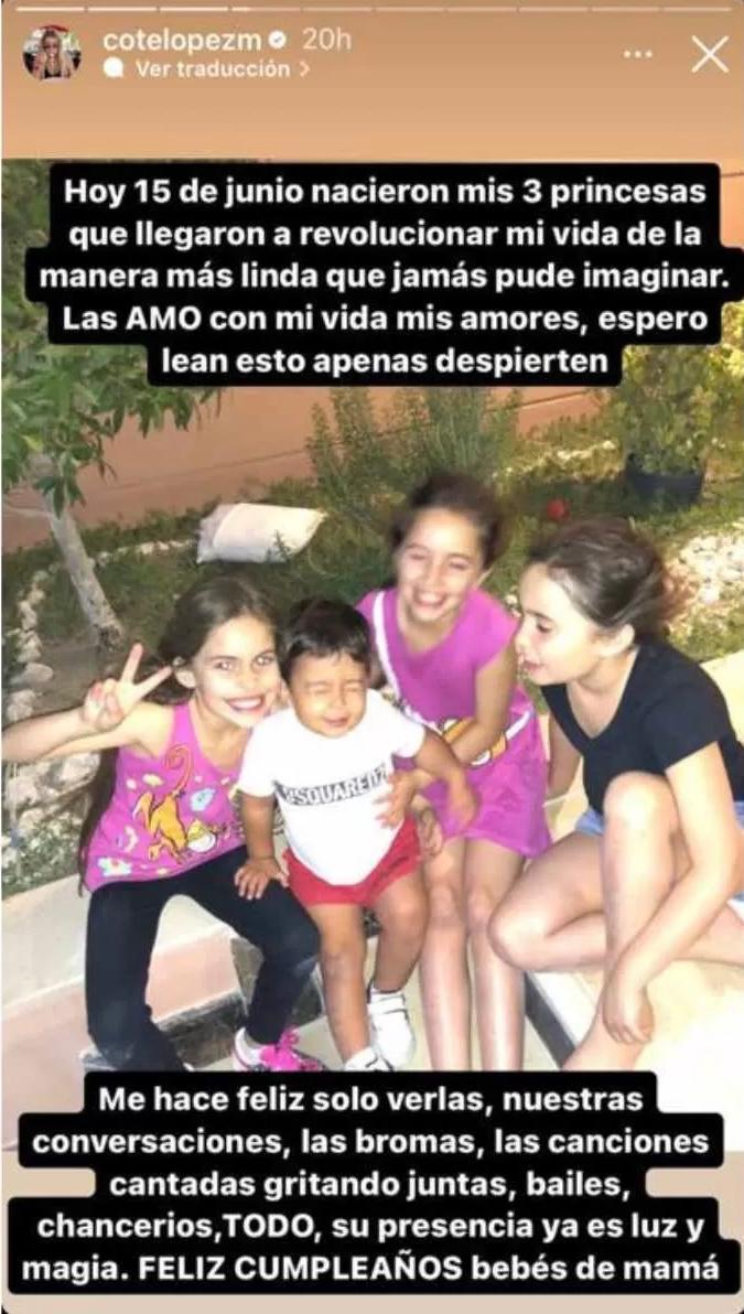 Instagram (@cotelopezm) - Foto de las hijas de Coté López