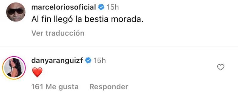 Instagram (@marceloriosoficial) - Mensaje de Daniela Aránguiz a Chino Ríos