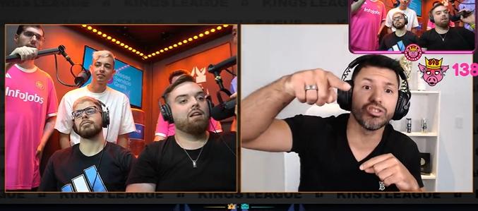 Kun Agüero protagonizó un tenso momento las la derrota de Kunisports ante Porcinos FC en la Kings League.