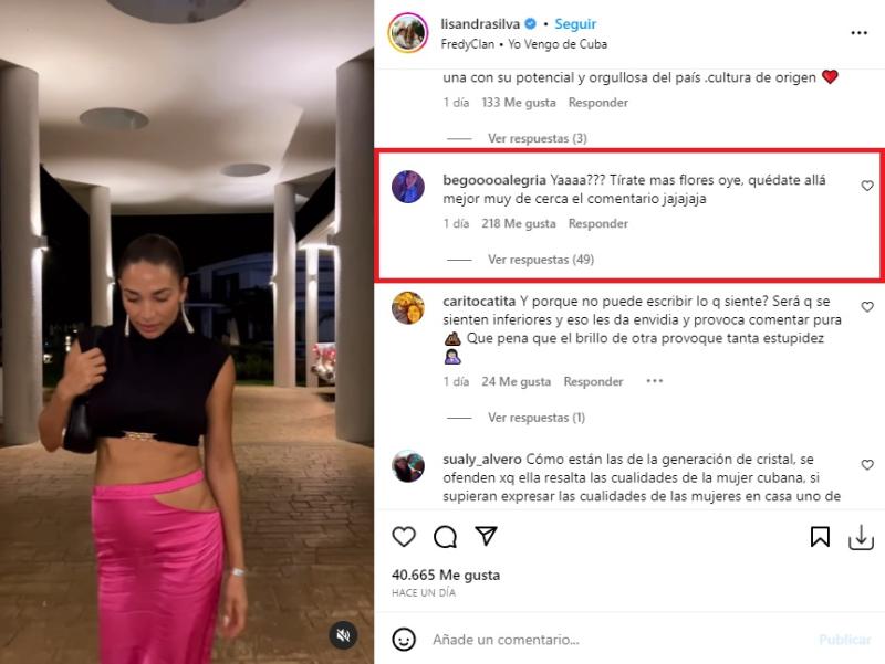 Instagram (@lisandrasilva) - Comentarios a Lisandra Silva