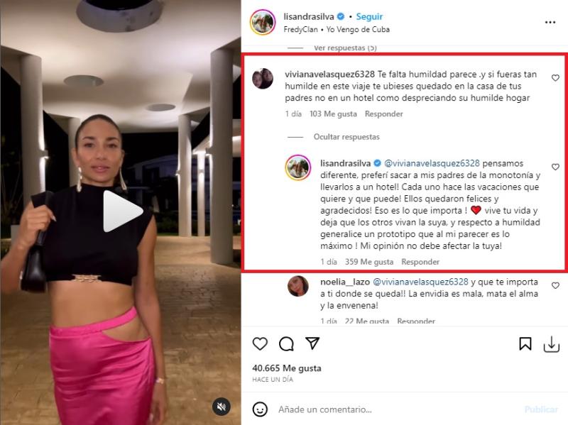 Instagram (@lisandrasilva) - Comentarios a Lisandra Silva