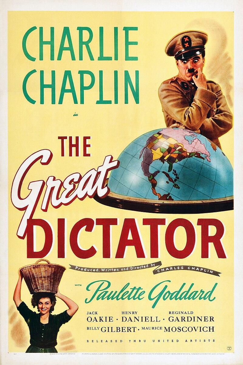Charles Chaplin es recordado por su papel en El Gran Dictador.