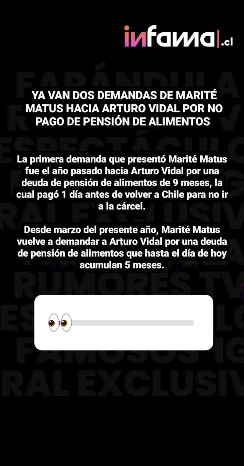 Arturo Vidal tendría dos demandas por pensión de alimentos.