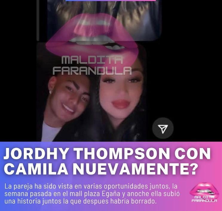 Jordhy Thomspon junto a Camila Sepúlveda (Maldita Farándula)