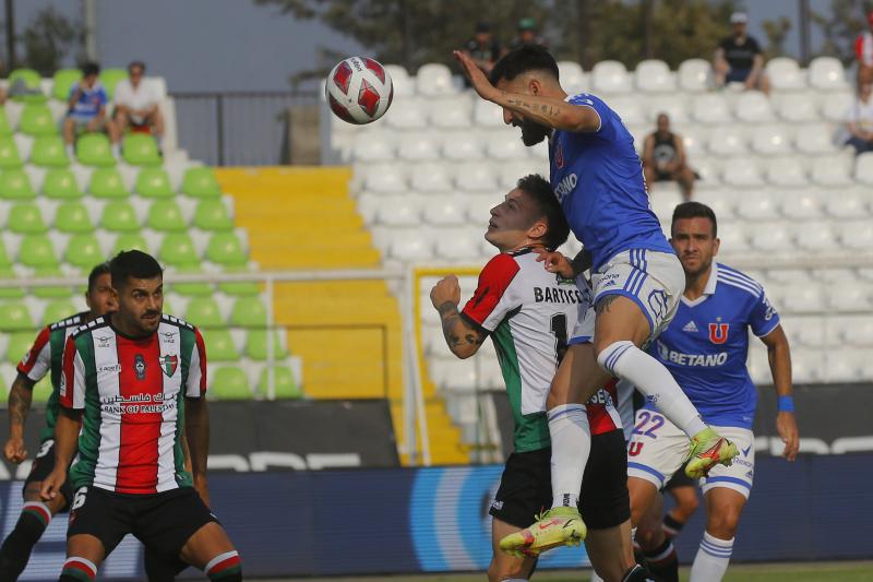 El último partido de Luis Felipe Gallegos en la U fue ante Palestino en febrero de este año - Photosport