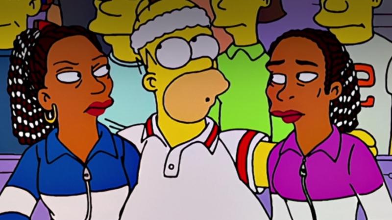 Las hermanas Williams, campeonas en Wimbledon, también aparecieron en Los Simpsons - Captura