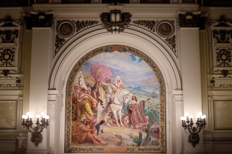 Pintura “Descubrimiento de Chile”