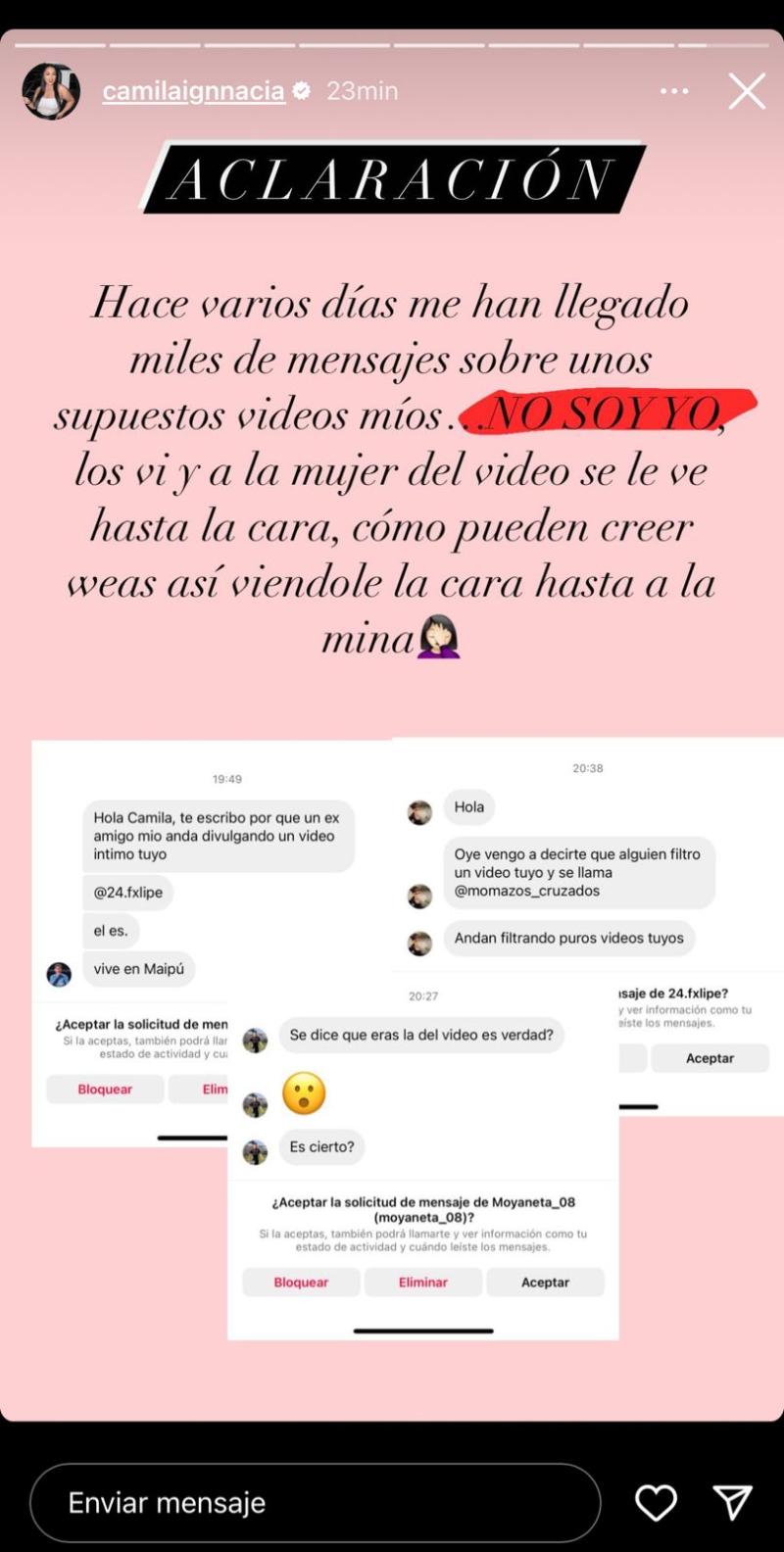 Ex de Jordhy Thompson alzó la voz luego de verse involucrada en la filtración de un video íntimo.